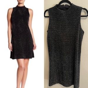 Large Beige by ECI Black Metallic Cocktail Dress 👗 Like New